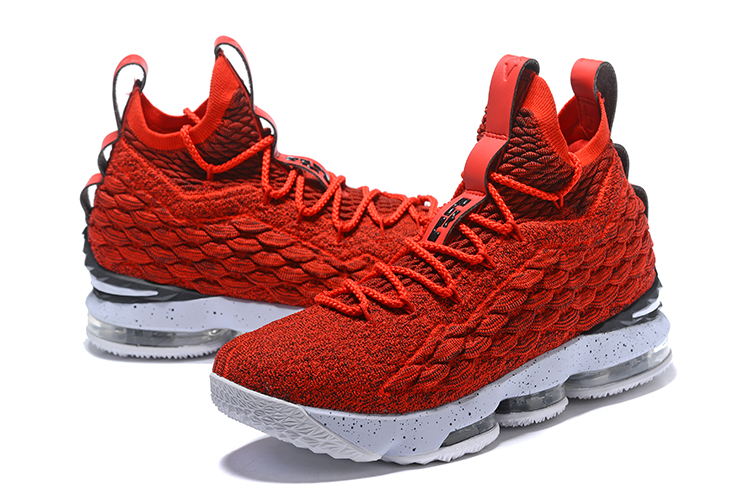 New Nike LeBron 15 Red White Basketball Shoes