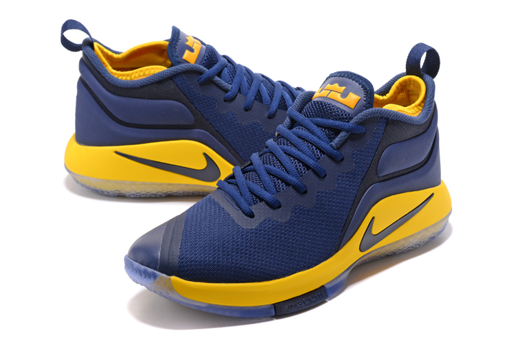 New Nike LeBron Wintness 2 Dark Blue Yellow Basketball Shoes