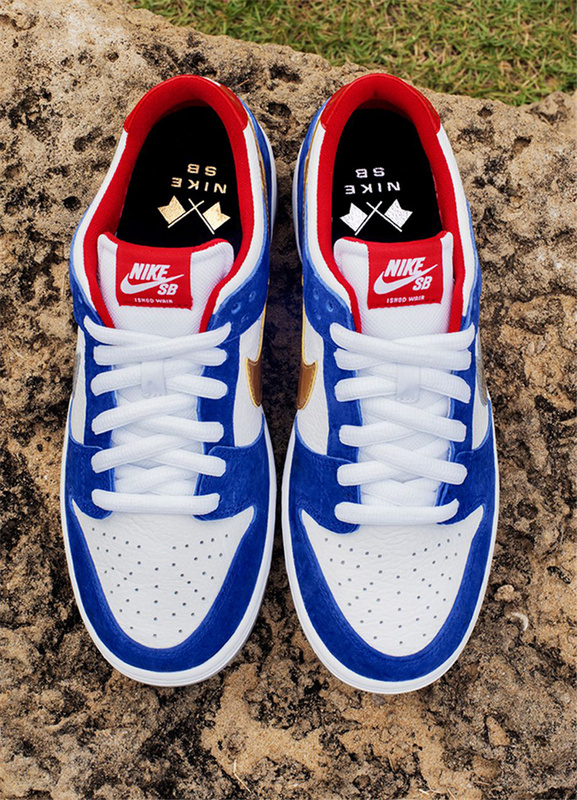 New SB White Blue Red Shoes