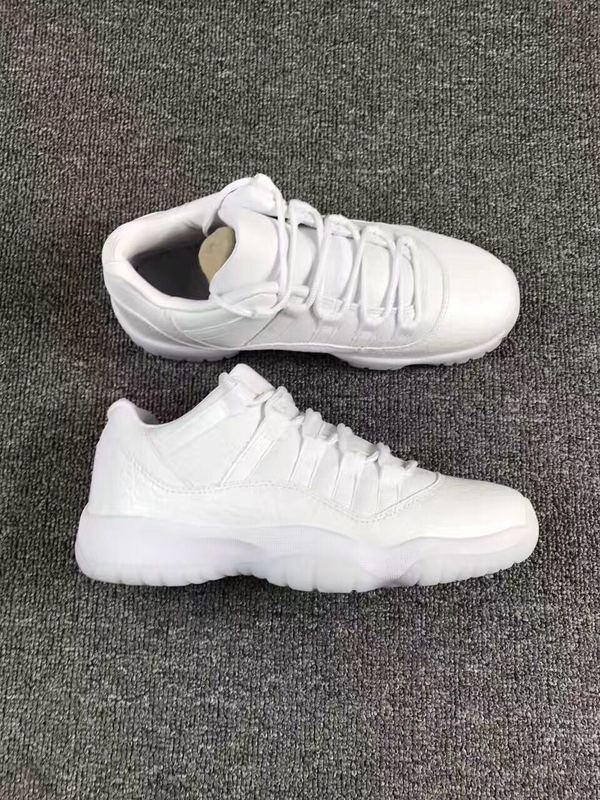 Men Air Jordan 11 Heiress All White Shoes