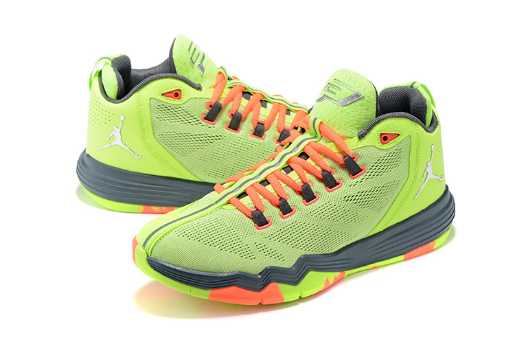 Men Jordan CP3 9 AE Fluorscent Green Orange Black Shoes