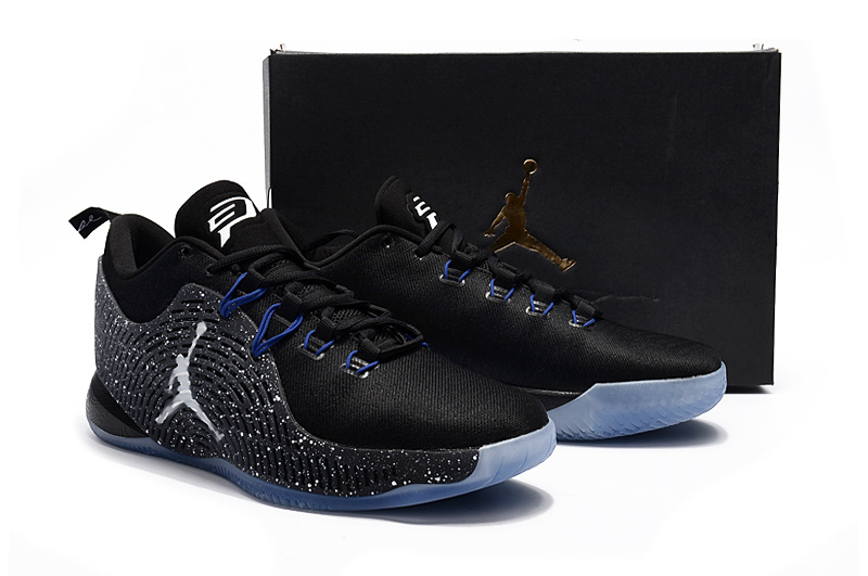 Men Jordan CP3 XI Black Blue Basketball Shoes