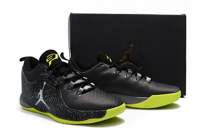 Men Jordan CP3 XI Black Green Basketball Shoes