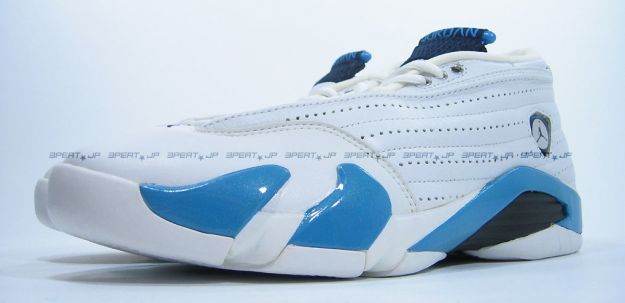 Michael Jordan 14 Retro Low UNC White Obsidian Columbia Blue Shoes - Click Image to Close