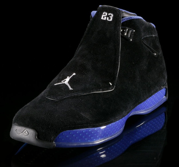 Michael Jordan 18 OG Black Royal Blue Shoes - Click Image to Close