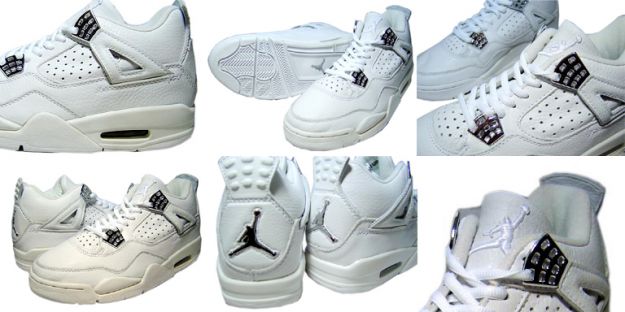 Michael Jordan 4 Retro 2000 All White Chrome Shoes