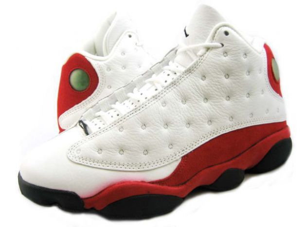 Michael Jordna 13 og White Black True Red Pearl Grey Shoes - Click Image to Close