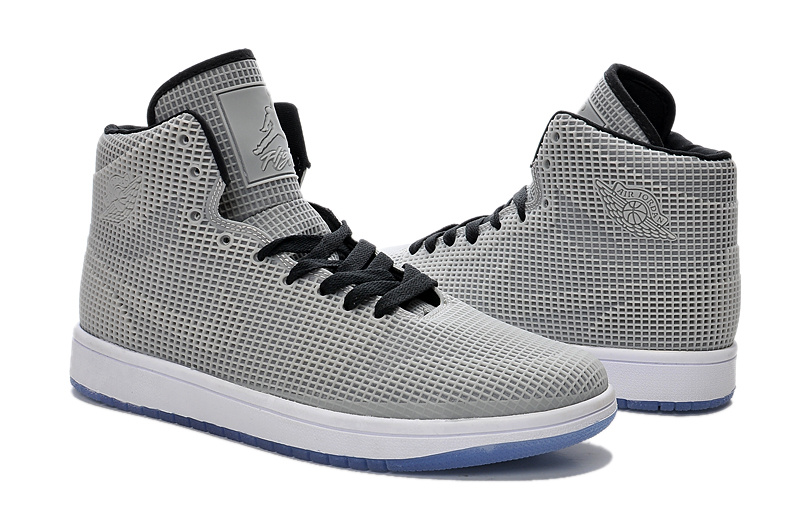 New Air Jordan 1 Grey Black Men's Shoes