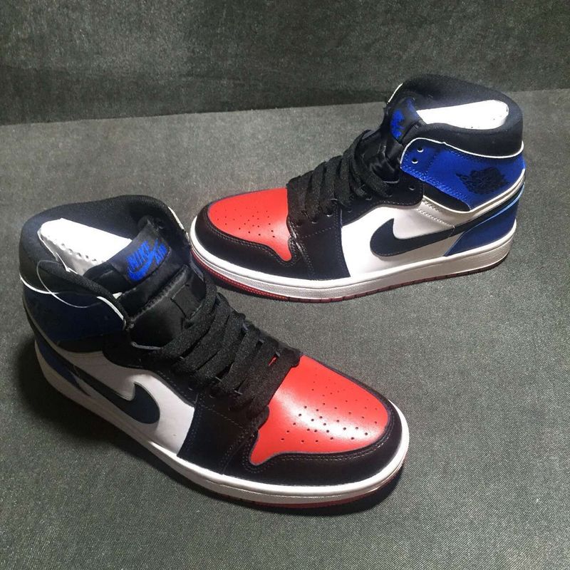 New Air Jordan 1 Lightning Red Black White Shoes - Click Image to Close