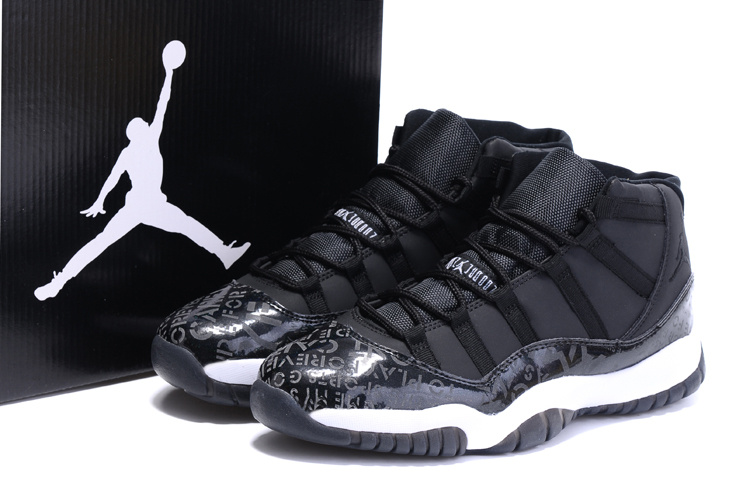 New Air Jordan 11 Charity Black White Shoes - Click Image to Close
