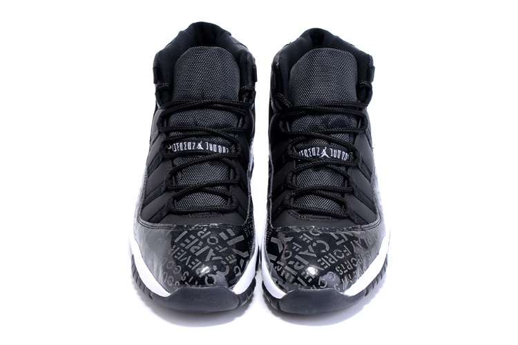 New Air Jordan 11 Charity Black White Shoes - Click Image to Close