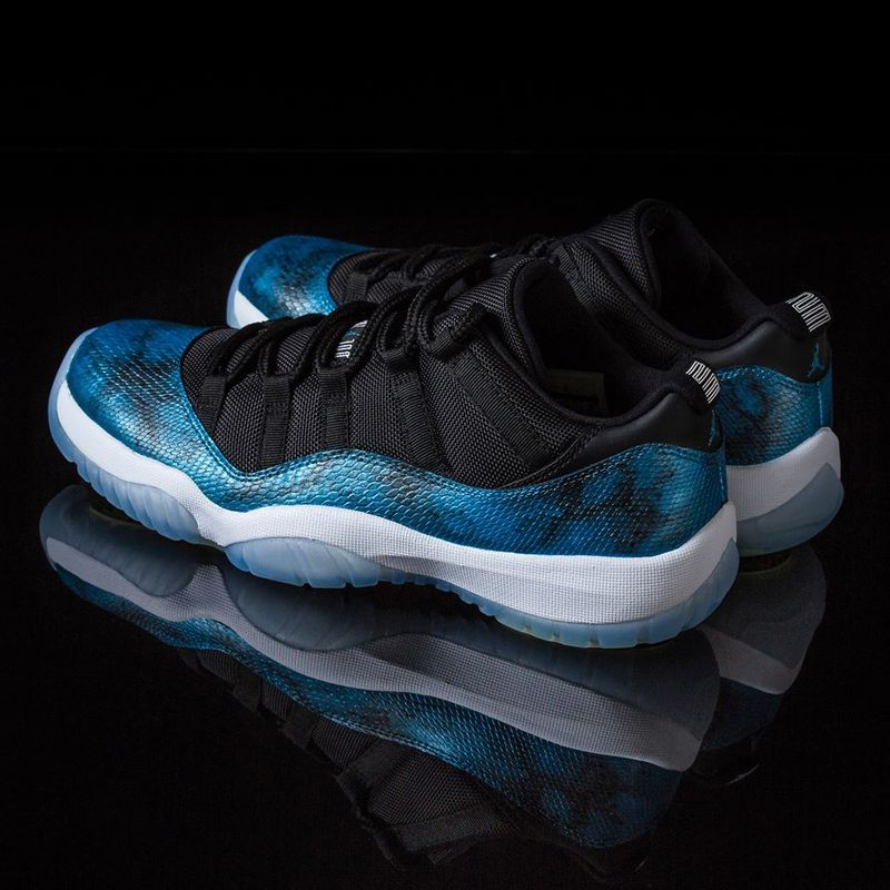New Air Jordan 11 Low Blue Black Shoes