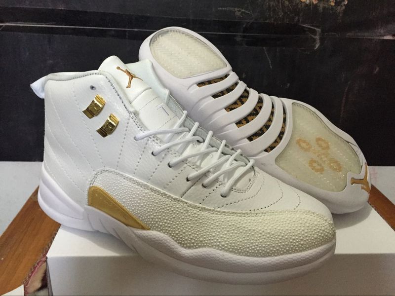 New Air Jordan 12 OVO White Gold Shoes