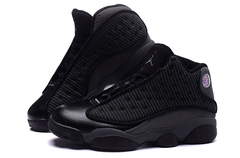 New Air Jordan 13 Retro Mesh All Black Shoes