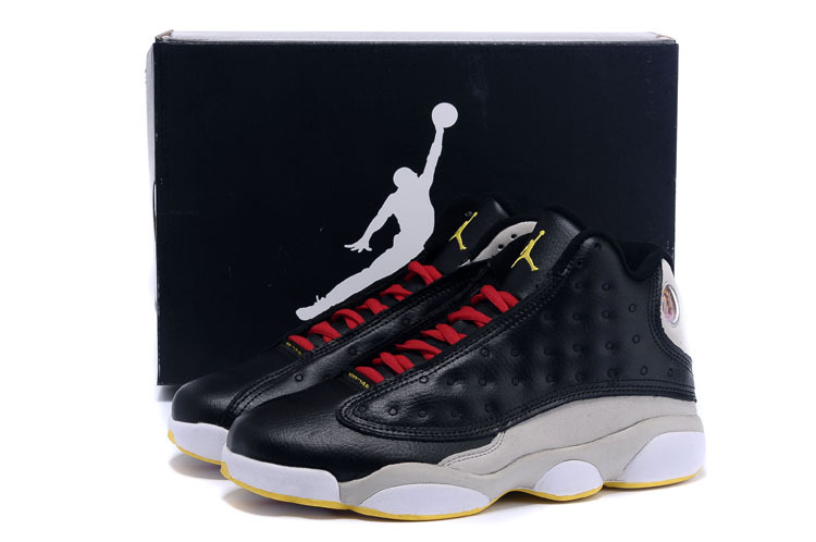 New Air Jordan 13 Retro Shoes Black Grey Yellow