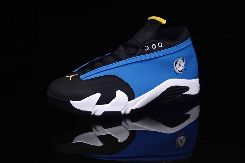 New Air Jordan 14 Low Ferrari Blue Black Yellow Shoes