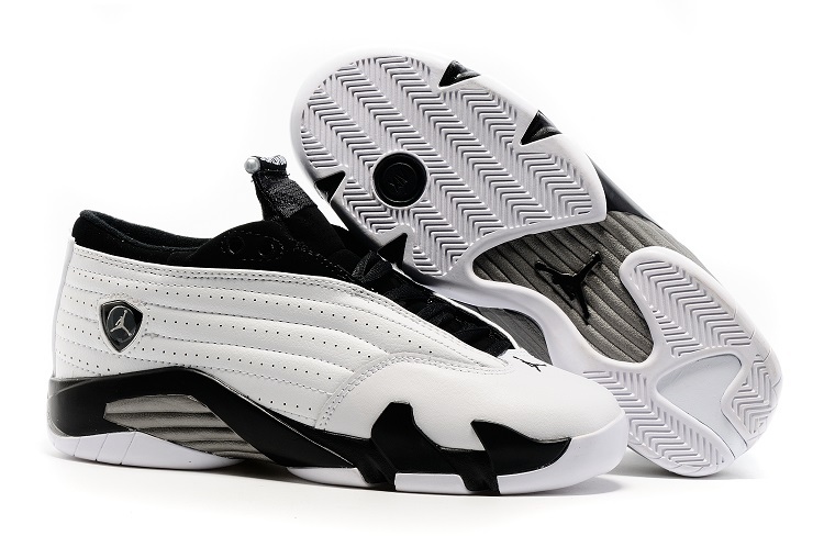 New Air Jordan 14 Retro GS White Black Grey Shoes