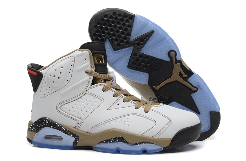 New Air Jordan 6 Aymy White Coffe Shoes