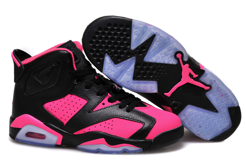 New Air Jordan 6 GS Black Pink Shoes