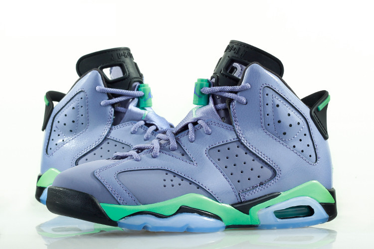 New Air Jordan 6 Grey Green Shoes For Women - Click Image to Close