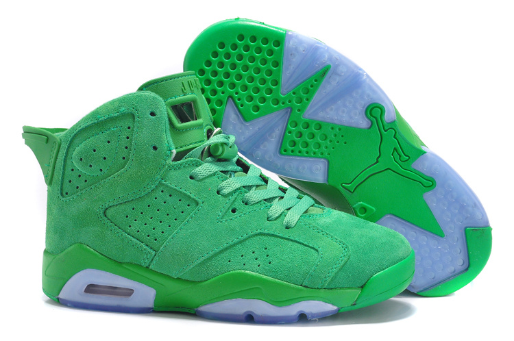 New Air Jordan 6 Suede Green Shoes
