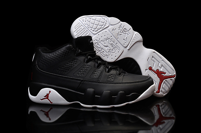 New Air Jordan 9 Low Black White Shoes