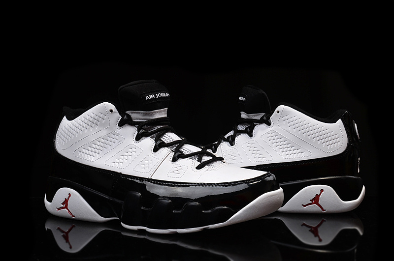 New Air Jordan 9 Low White Black Red Shoes