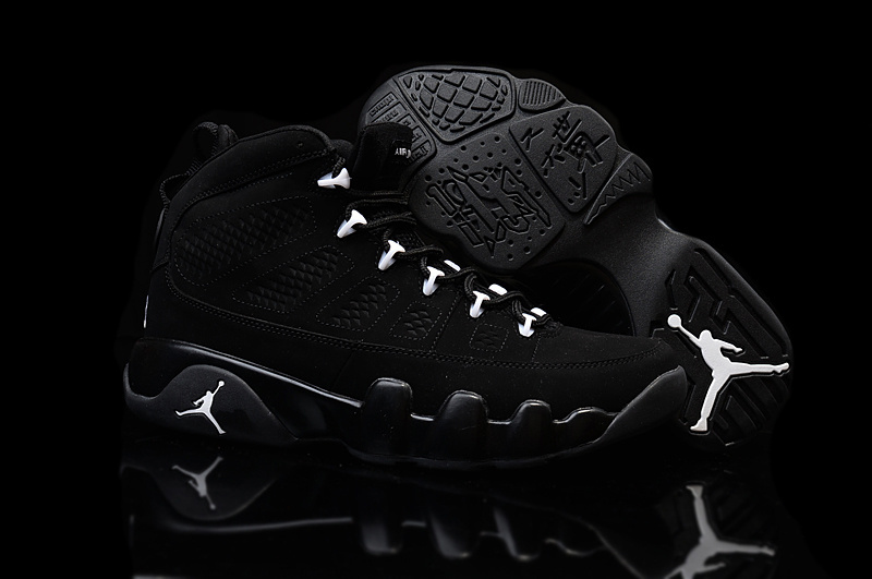 New Air Jordan 9 Retro GS All Black Shoes