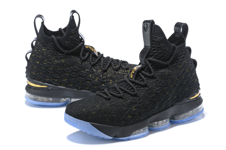2017 Nike Lebron 15 Black Gloden Gloden Basketball Shoes