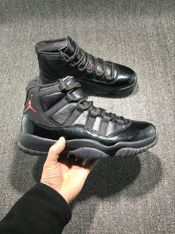 New Men Air Jordan 11 All Black Shoes - Click Image to Close
