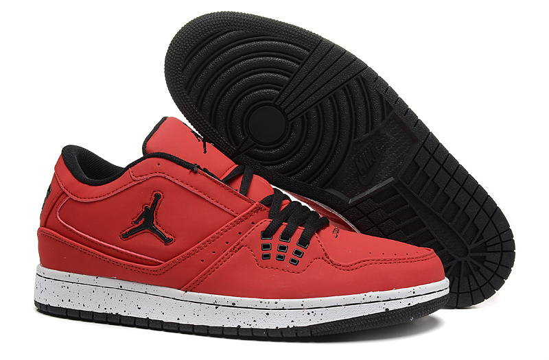 2015 Air Jordan 1 Flight Low Red Black Shoes