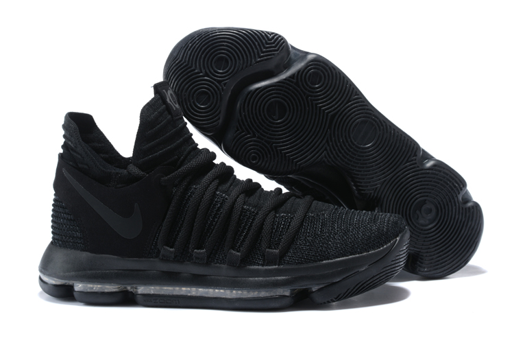 2017 Nike KD 10 All Black Basketball Shoes