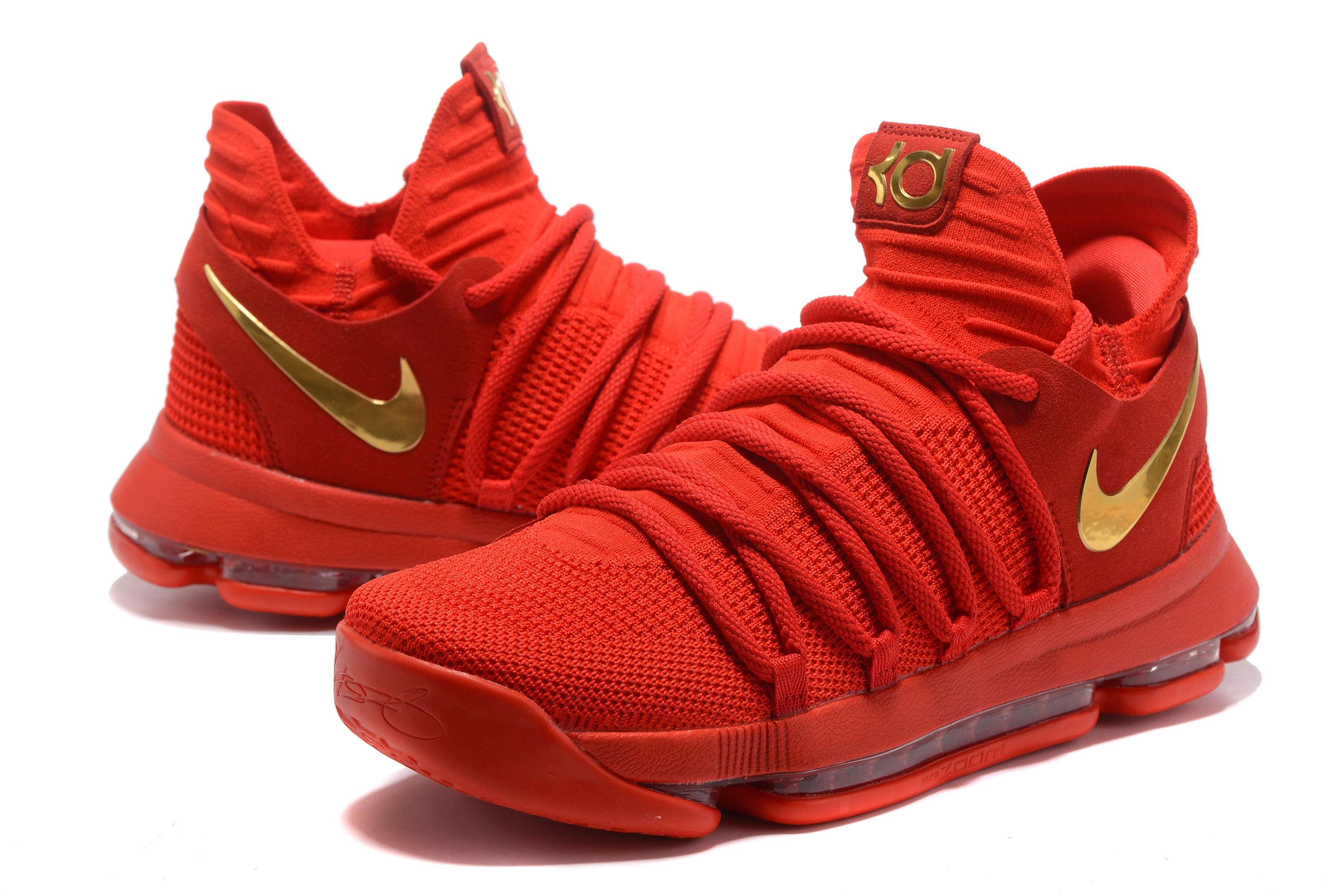 2017 Nike KD 10 Red Gloden Basketball Shoes