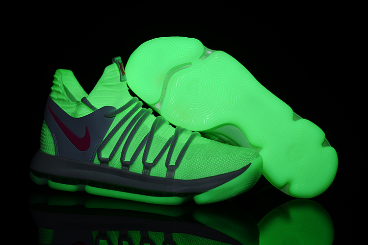 2017 Nike KD 10 White Glow In Dark Basketball Shoes