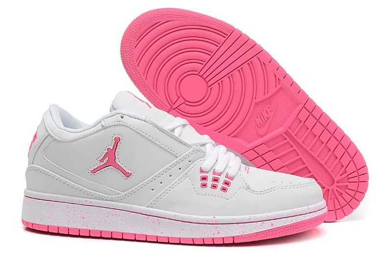 Latest Women Air Jordan 1 Flight Low White Red - Click Image to Close