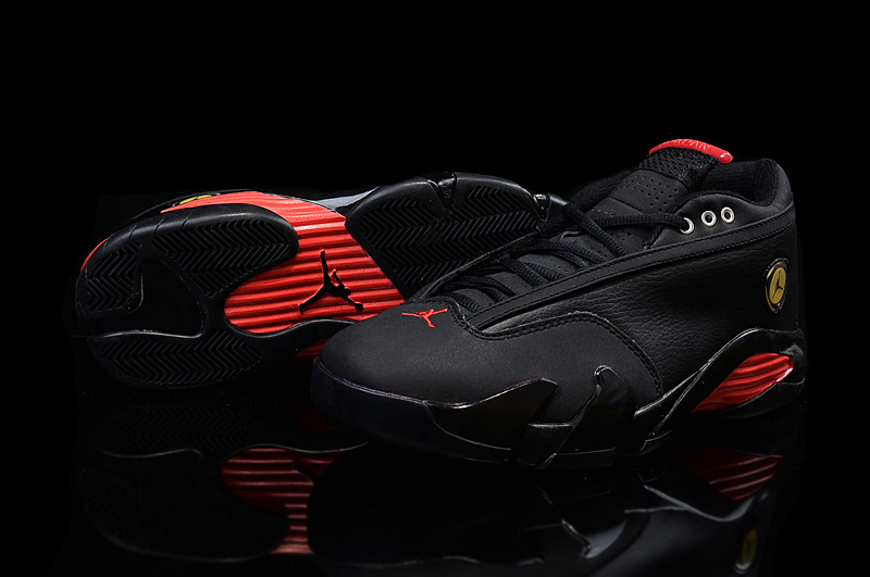 New Women Air Jordan 14 Low Black Red Shoes - Click Image to Close