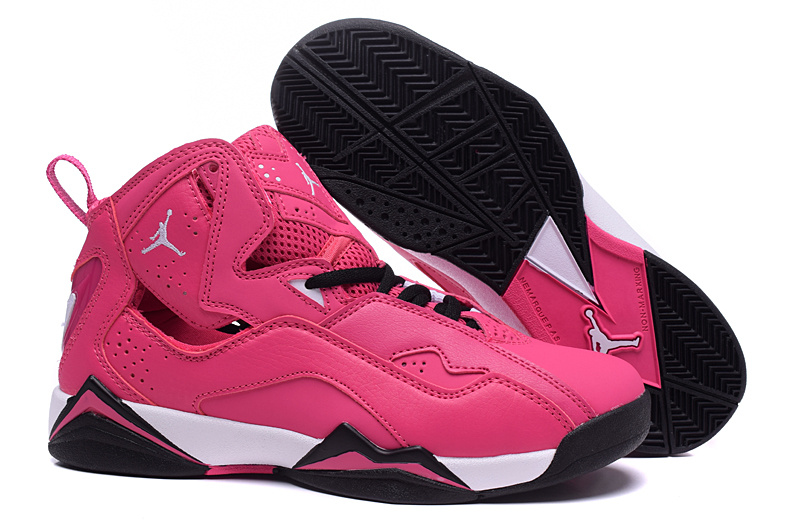 New Women Air Jordan 7 Valentine Enhanced Version Pink Black White