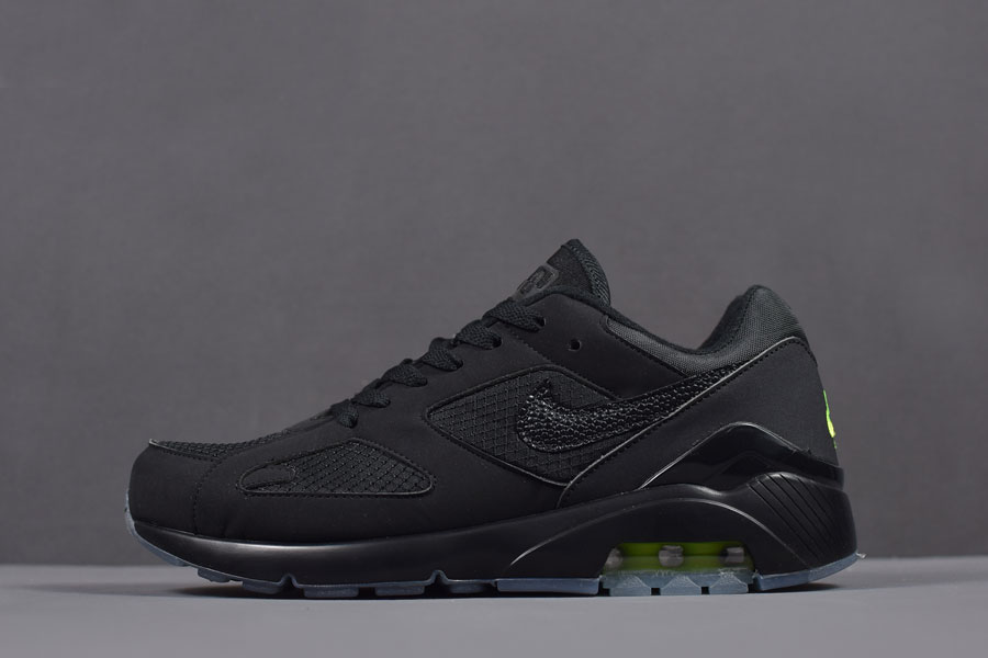 Nike Air Max 180 Black Volt Mens Runner Shoes - Click Image to Close