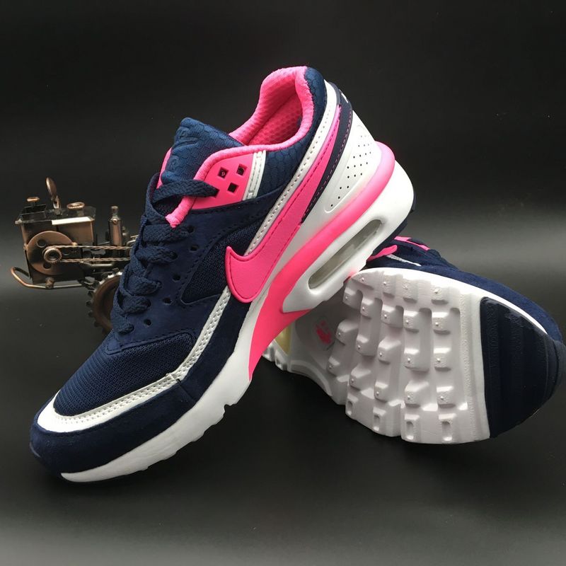 Air Max Premium BW Deep Blue Pink White Shoes For Women - Click Image to Close