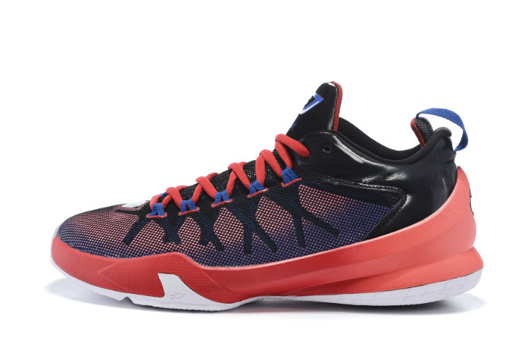 Jordan CP3 8 Playoffs Black Red Blue White Shoes - Click Image to Close