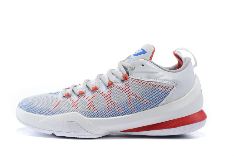 Jordan CP3 8 Playoffs White Red Blue Shoes - Click Image to Close
