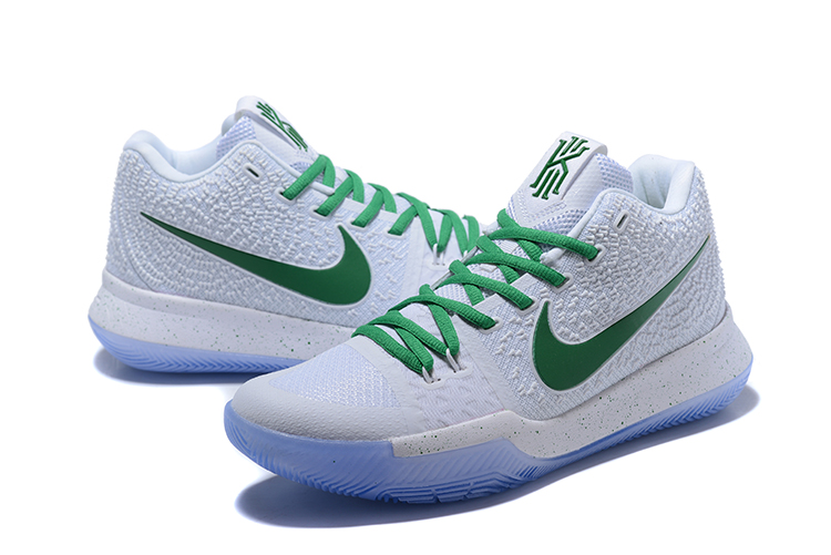 New Nike Kyrie 3 White Green Glow In Dark Basketball Shoes
