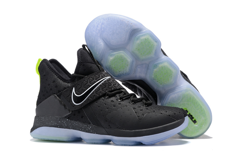 Nike Lebron 14 Black Fluorescent Green Basketball Shoes