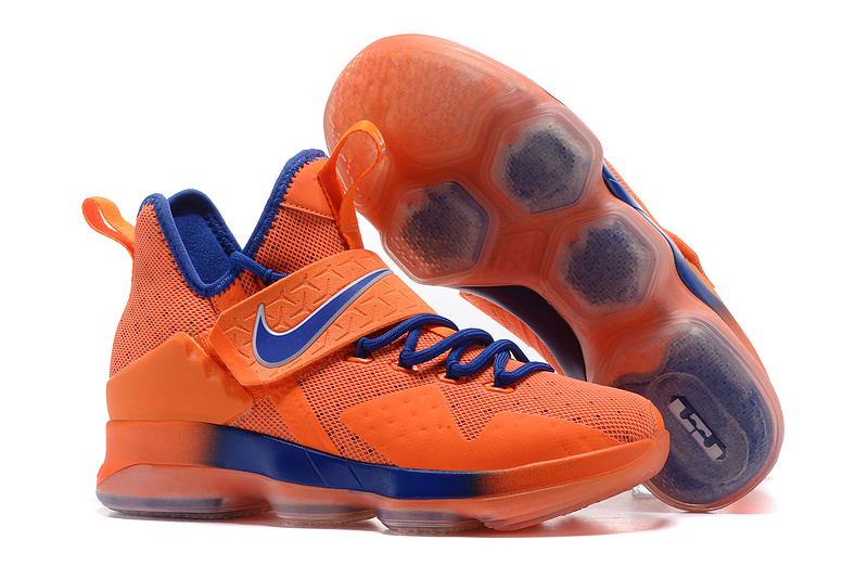 Nike Lebron 14 Orange Blue Shoes - Click Image to Close