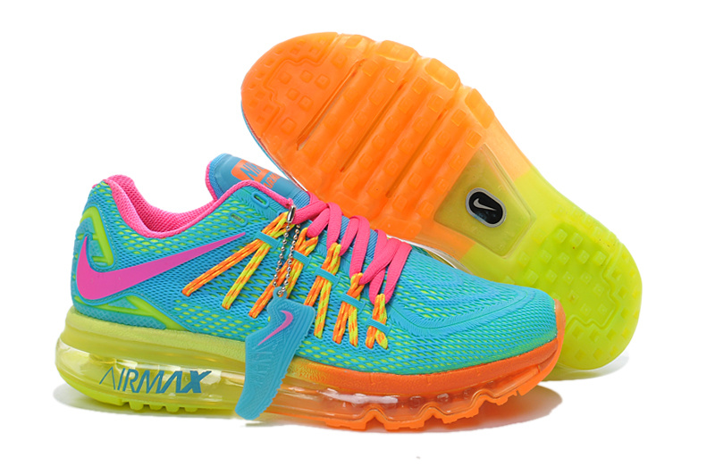 Nike Women Air Max 2015 Rainbow Runnings Shoes - Click Image to Close