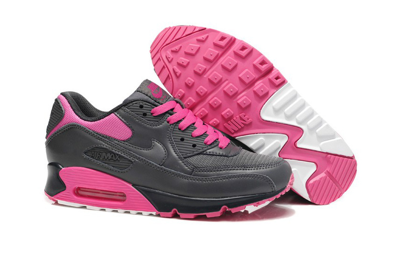Nike Women Air Max 90 Pink Black Running Shoes - Click Image to Close