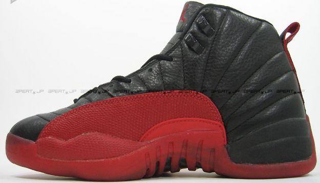 Original Michael Jordan 12 Playoffs Black Varsity Red Shoes - Click Image to Close