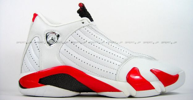 Original Michael Jordan 14 OG White Black Varsity Red Shoes