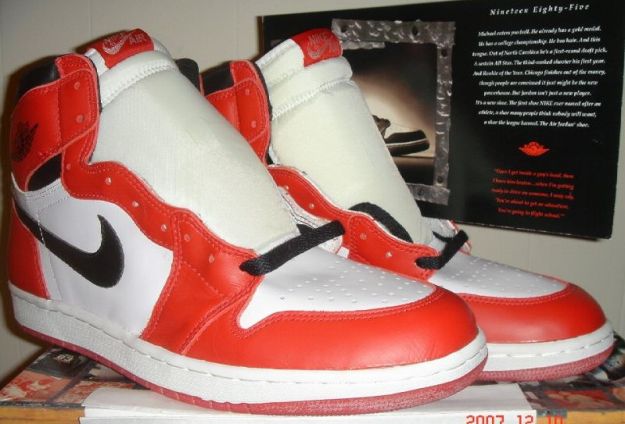 Popular Air Jordan 1 Retro 1994 Originalair White Red Black Shoes