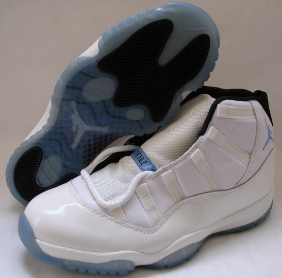 Popular Air Jordan 11 og Columbia White Blue Black Legend Shoes - Click Image to Close